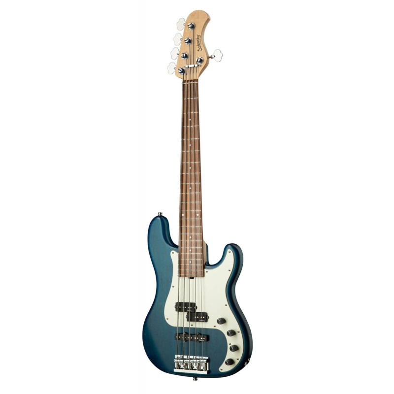 Sadowsky MetroLine 21-Fret Hybrid P/J Bass, Red Alder Body, 5-String - Blue Transparent Satin - 3