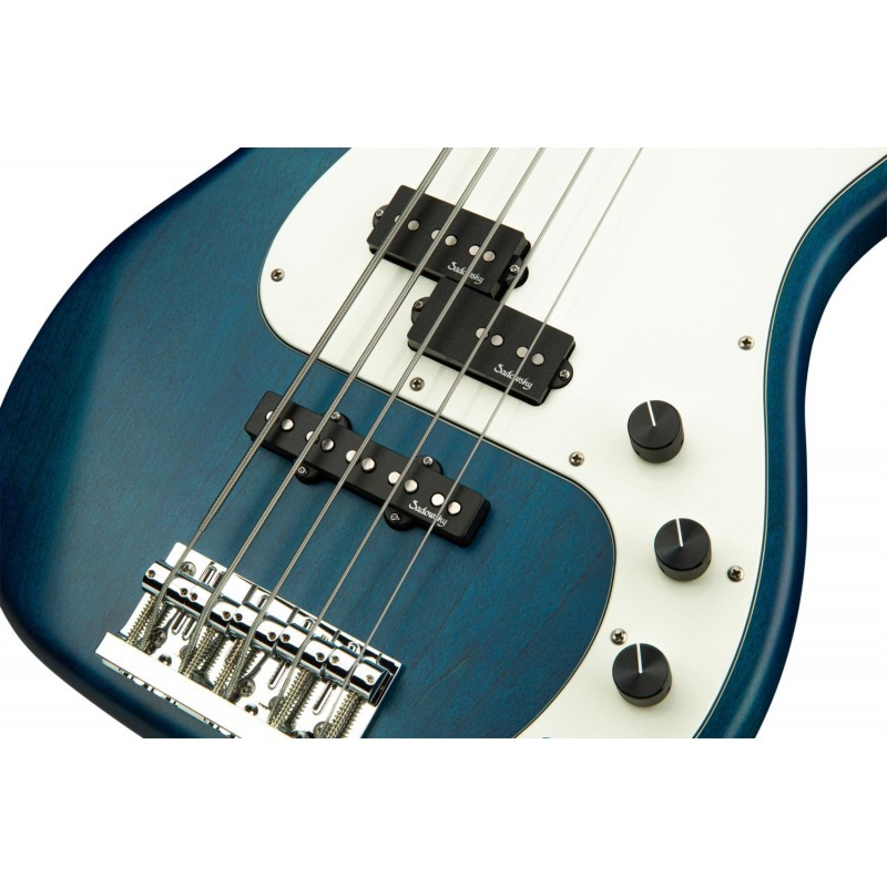 Sadowsky MetroLine 21-Fret Hybrid P/J Bass, Red Alder Body, 5-String - Blue Transparent Satin - 5