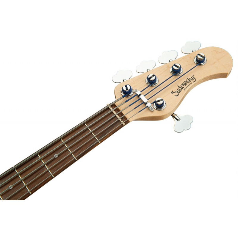 Sadowsky MetroLine 21-Fret Hybrid P/J Bass, Red Alder Body, 5-String - Blue Transparent Satin - 7