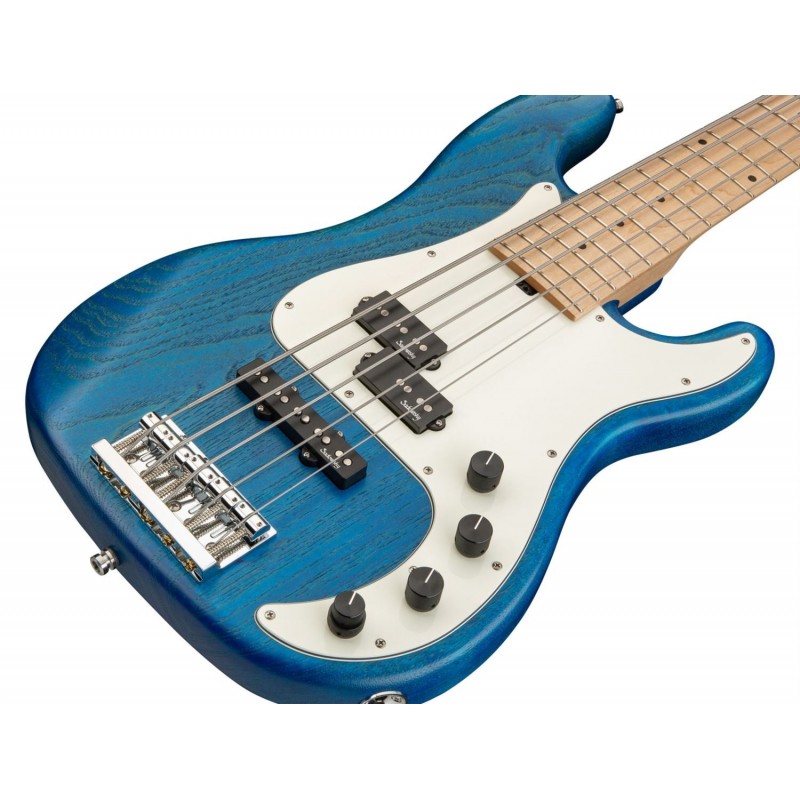 Sadowsky MetroLine 21-Fret Hybrid P/J Bass, Swamp Ash Body, 5-String - Blue Transparent Satin - 4