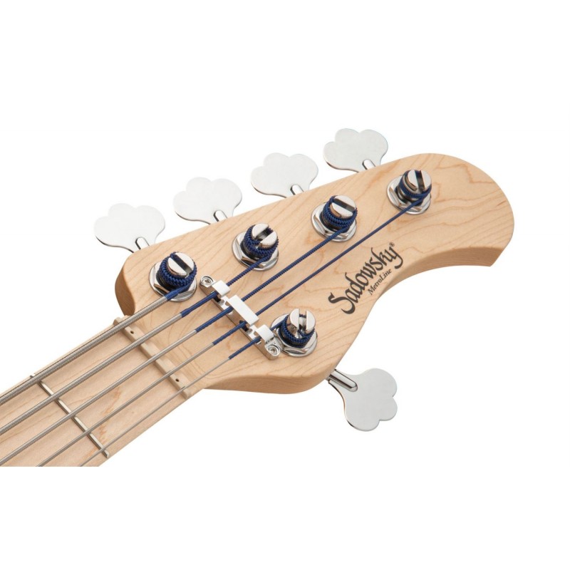 Sadowsky MetroLine 21-Fret Hybrid P/J Bass, Swamp Ash Body, 5-String - Blue Transparent Satin - 7
