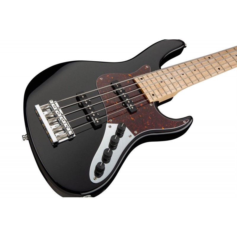 Sadowsky MetroLine 24-Fret Vintage J/J Bass, Swamp Ash Body, 5-String - Solid Black High Polish - 4