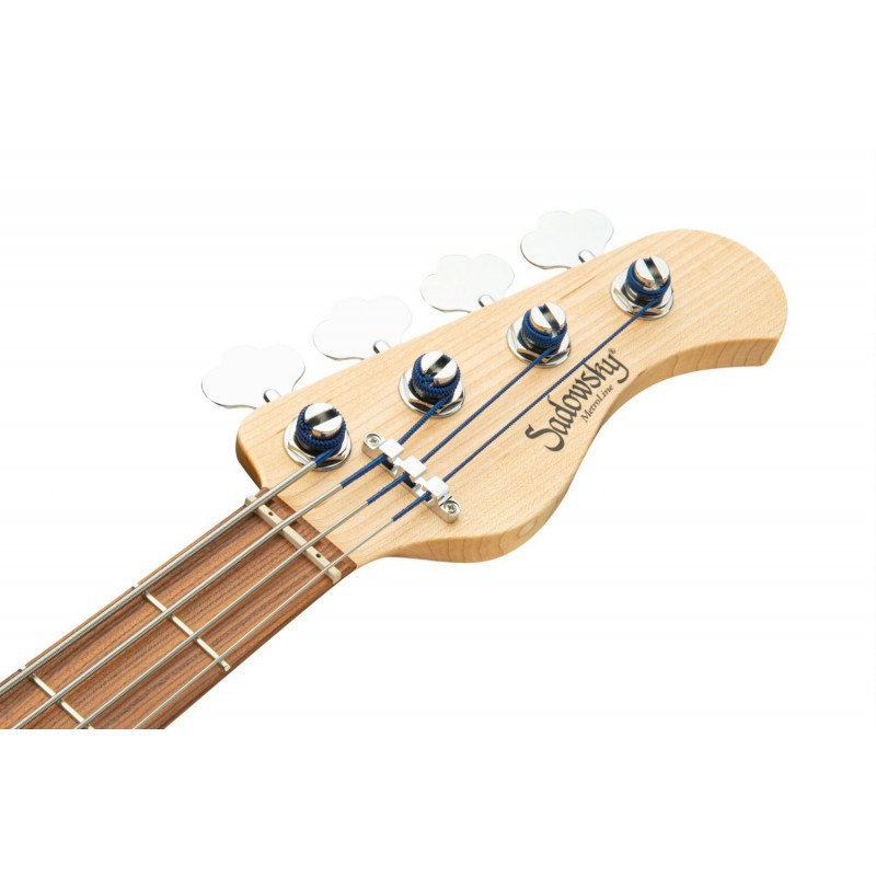 Sadowsky MetroLine 24-Fret Vintage J/J Bass, Red Alder Body, 4-String - Solid Dark Lake Placid Blue Metallic High Polish - 7