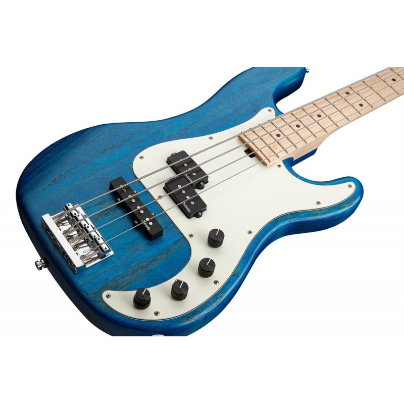 Sadowsky MetroLine 21-Fret Hybrid P/J Bass, Swamp Ash Body, 4-String - Blue Transparent Satin - 4