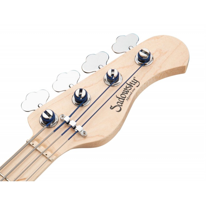 Sadowsky MetroLine 21-Fret Hybrid P/J Bass, Swamp Ash Body, 4-String - Blue Transparent Satin - 7
