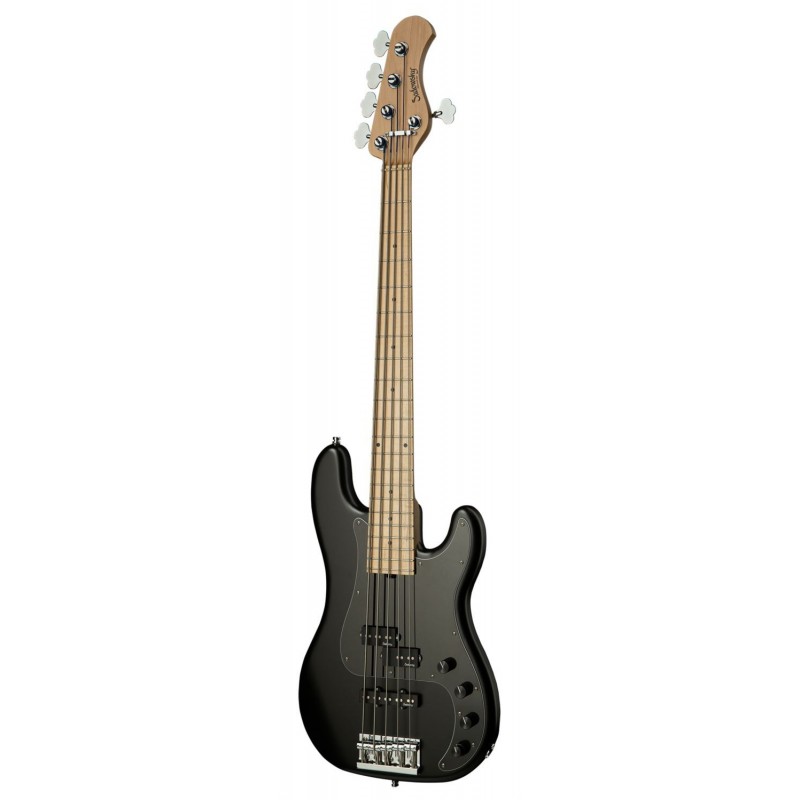 Sadowsky MetroLine 21-Fret Hybrid P/J Bass, Swamp Ash Body, 5-String - Solid Black Satin - 3