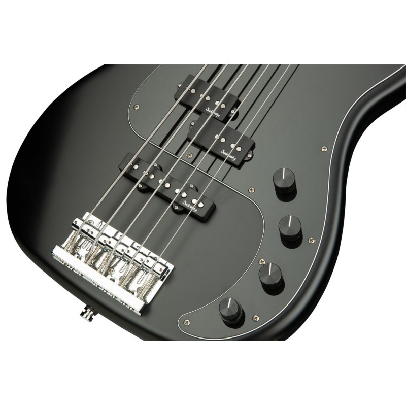 Sadowsky MetroLine 21-Fret Hybrid P/J Bass, Swamp Ash Body, 5-String - Solid Black Satin - 5