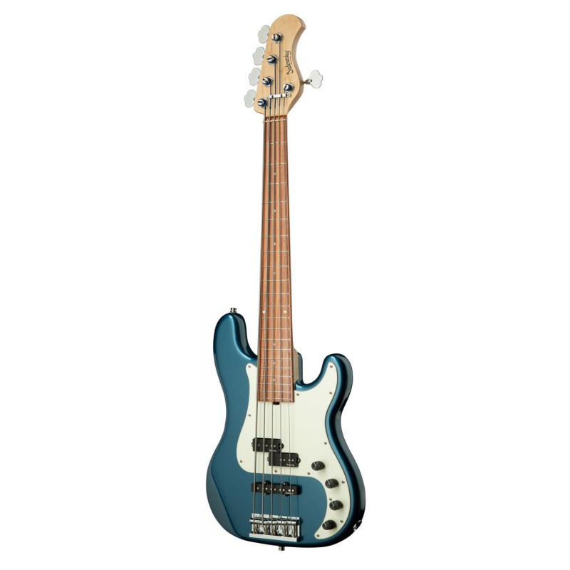 Sadowsky MetroLine 21-Fret Hybrid P/J Bass, Red Alder Body, 5-String - Solid Dark Lake Placid Blue Metallic High Polish - 3