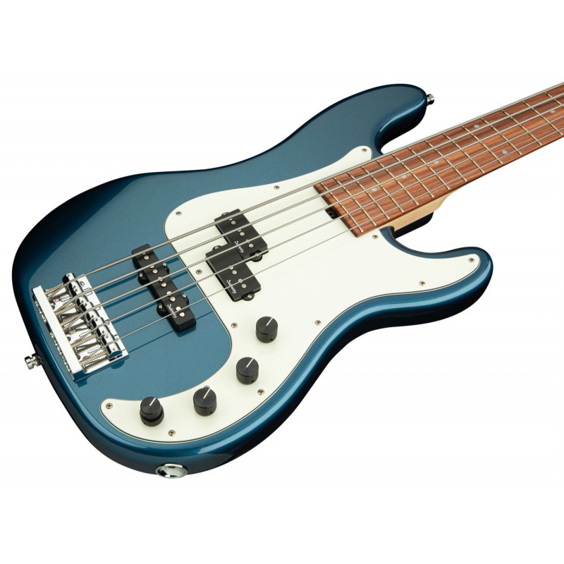 Sadowsky MetroLine 21-Fret Hybrid P/J Bass, Red Alder Body, 5-String - Solid Dark Lake Placid Blue Metallic High Polish - 4