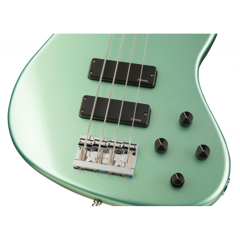 Sadowsky MetroLine 24-Fret Modern Bass, Red Alder Body, 4-String - Solid Sage Green Metallic Satin - 5