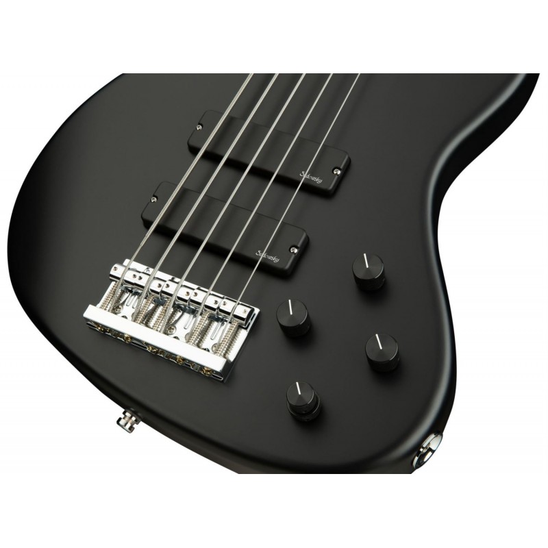 Sadowsky MetroLine 24-Fret Modern Bass, Swamp Ash Body, 5-String - Solid Black Satin - 5