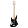 Sadowsky MetroLine 21-Fret Vintage J/J Bass, Swamp Ash Body, 5-String, Lefthand - Solid Black Satin - 1