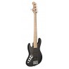 Sadowsky MetroLine 21-Fret Vintage J/J Bass, Swamp Ash Body, 5-String, Lefthand - Solid Black Satin - 3