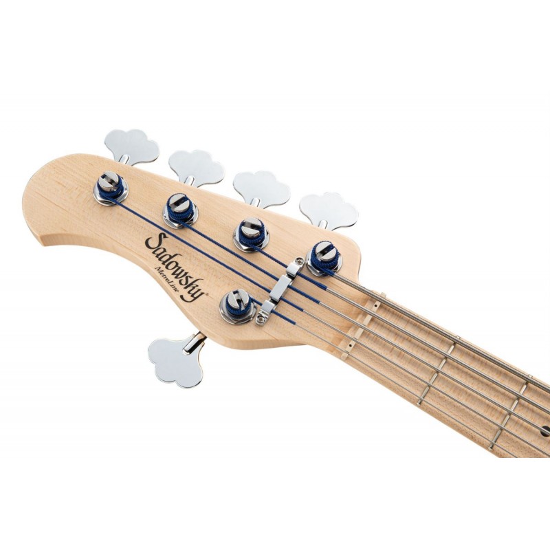 Sadowsky MetroLine 21-Fret Vintage J/J Bass, Swamp Ash Body, 5-String, Lefthand - Solid Black Satin - 7