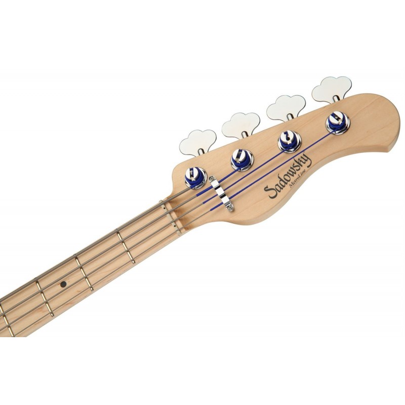 Sadowsky MetroLine 21-Fret Vintage M/J Bass, Swamp Ash Body, 4-String - Black Transparent Satin - 7