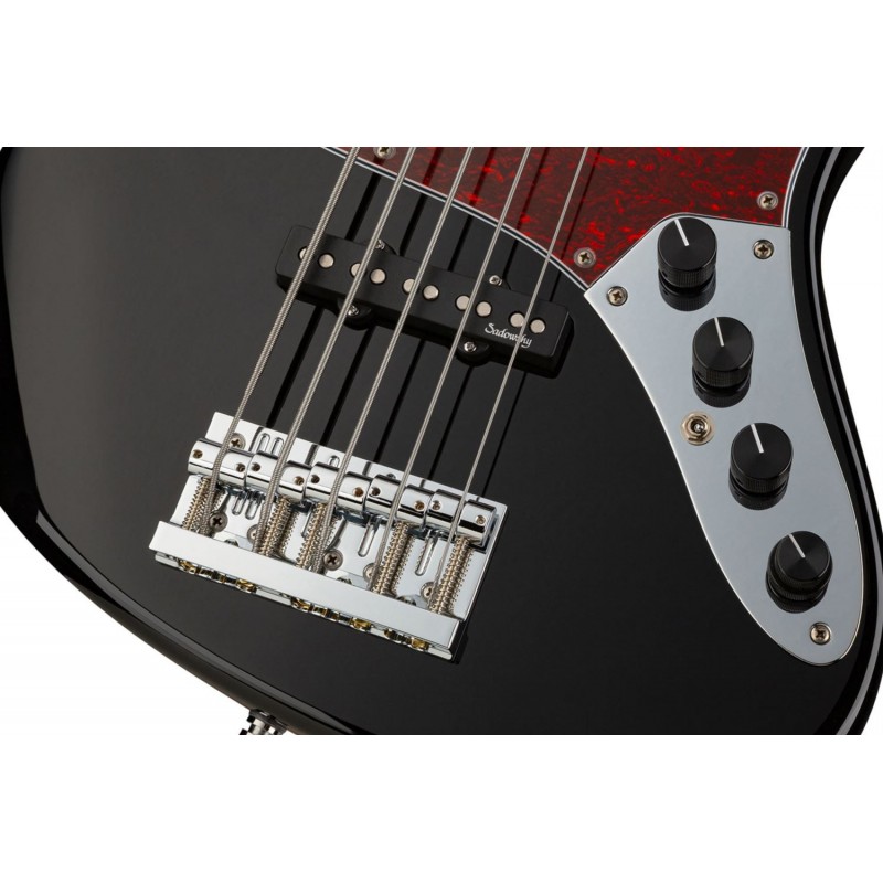 Sadowsky MetroLine 22-Fret Will Lee Artist Line, Swamp Ash Body, 5-String - Solid Black High Polish - 5