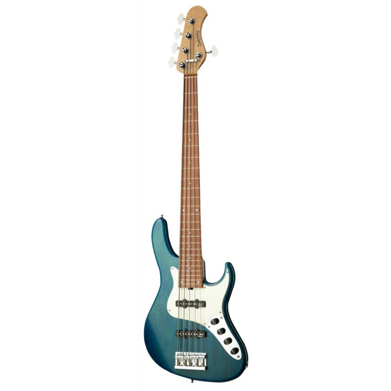 Sadowsky MetroLine 24-Fret Vintage J/J Bass, Red Alder Body, 5-String - Blue Transparent Satin - 3