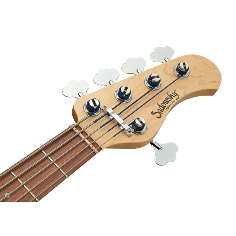Sadowsky MetroLine 24-Fret Vintage J/J Bass, Red Alder Body, 5-String - Blue Transparent Satin - 7