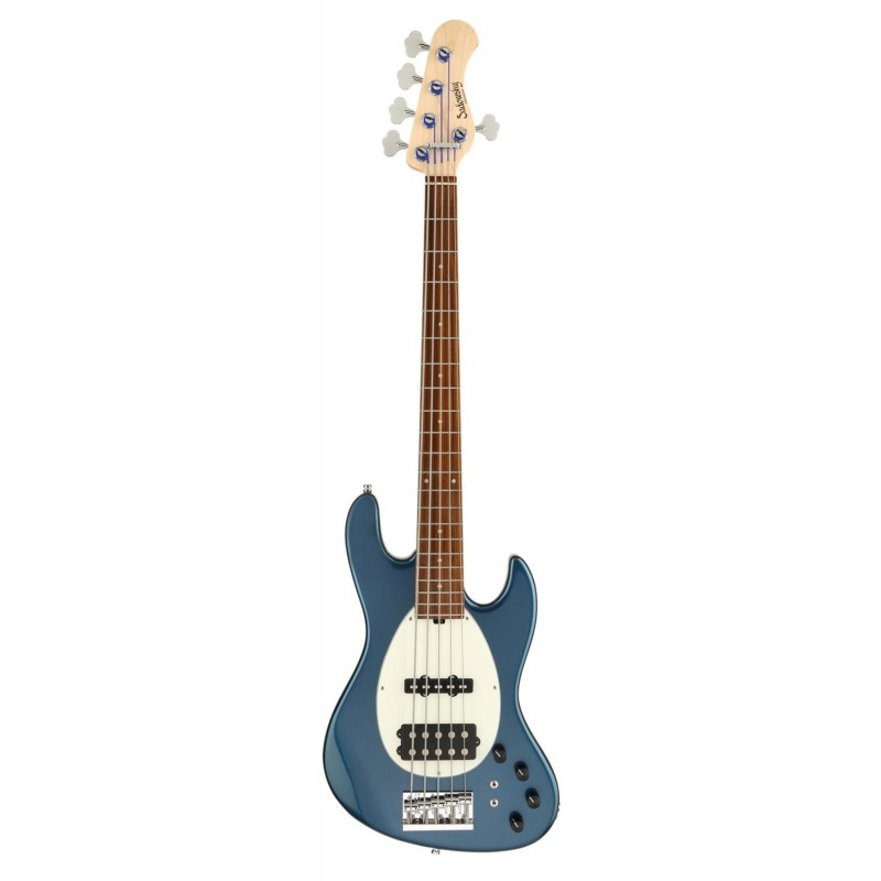 Sadowsky MetroLine 21-Fret Vintage M/J Bass, Red Alder Body, 5-String - Solid Dark Lake Placid Blue Metallic High Polish - 1