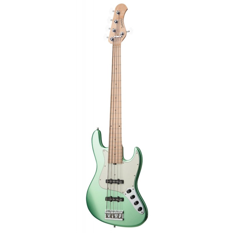 Sadowsky MetroLine 21-Fret Vintage J/J Bass, Swamp Ash Body, 5-String - Solid Sage Green Metallic Satin - 3