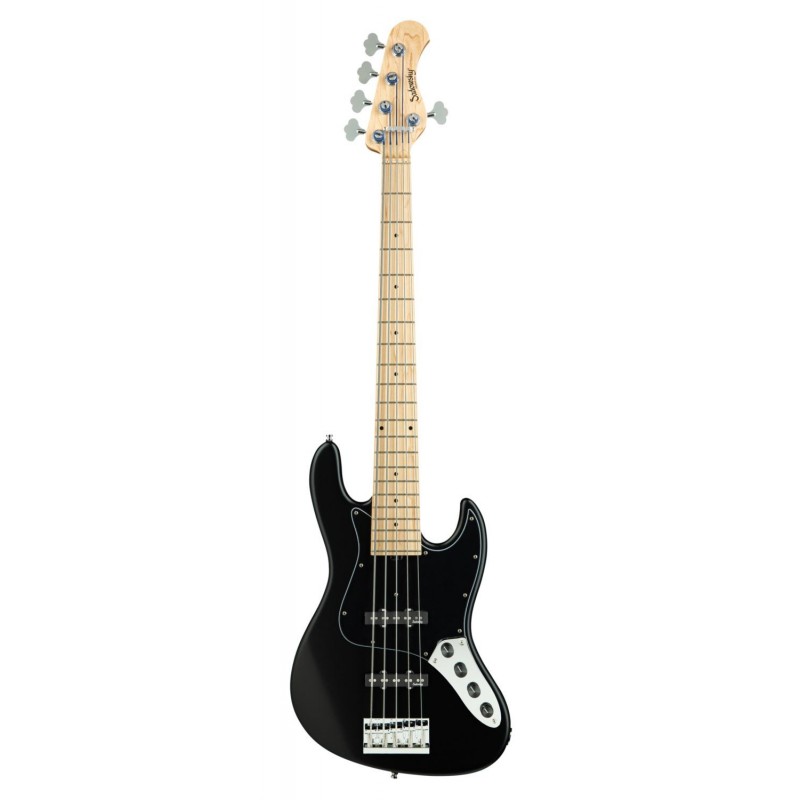 Sadowsky MetroLine 21-Fret Vintage J/J Bass, Swamp Ash Body, 5-String - Solid Black Satin - 1