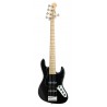 Sadowsky MetroLine 21-Fret Vintage J/J Bass, Swamp Ash Body, 5-String - Solid Black Satin - 1