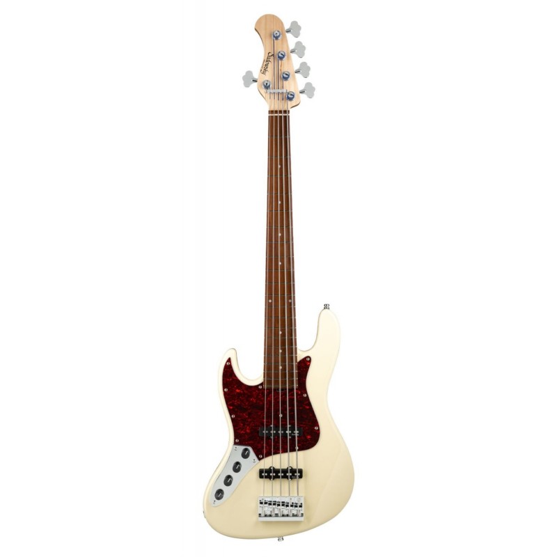 Sadowsky MetroLine 21-Fret Vintage J/J Bass, Red Alder Body, 5-String, Lefthand - Solid Olympic White High Polish - 1