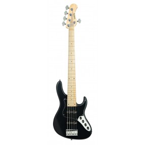 Sadowsky MetroLine 24-Fret Vintage J/J Bass, Swamp Ash Body, 5-String - Solid Black Satin - 1