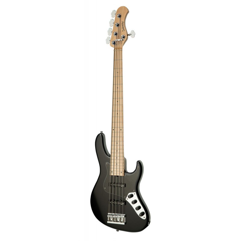 Sadowsky MetroLine 24-Fret Vintage J/J Bass, Swamp Ash Body, 5-String - Solid Black Satin - 3