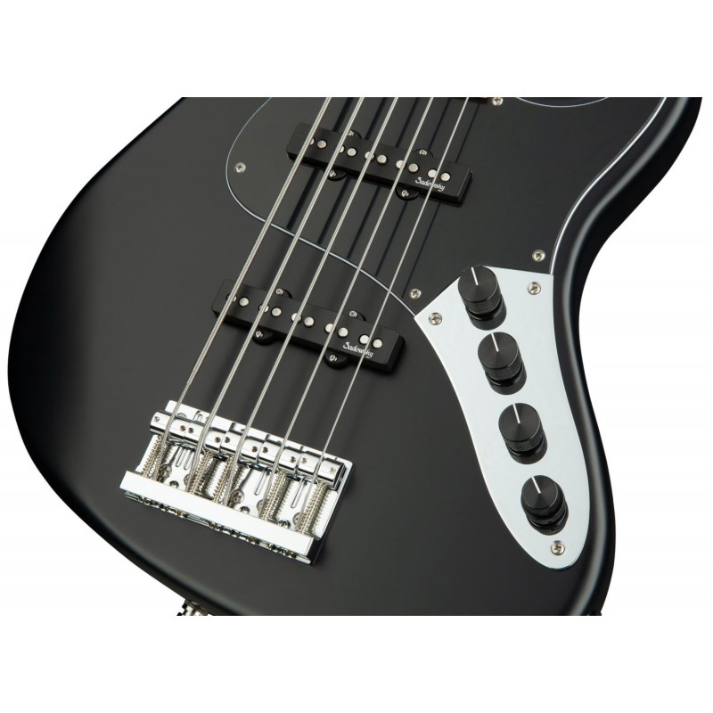 Sadowsky MetroLine 24-Fret Vintage J/J Bass, Swamp Ash Body, 5-String - Solid Black Satin - 5