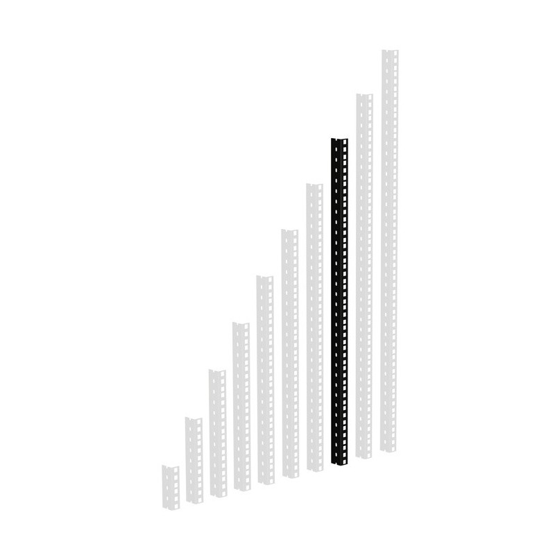Adam Hall 19" Parts 61535 B 16 - Szyna rack, czarna, 16U, wersja ciężka - 1