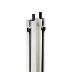 Adam Hall 19" Parts 6168 - Szyna rack, aluminium, podwójna, przesuwna, z gumową wstawką - 1