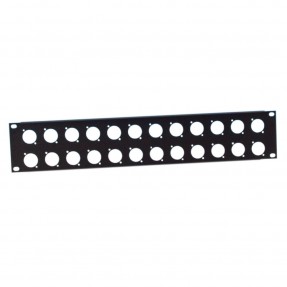 Adam Hall 19" Parts 872214 - Panel z otworami do szafy rack w kształcie litery U, 19", 2U, dla 24 gniazd - 1