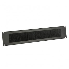 Adam Hall 19" Parts 87222 BRUSH - Panel z otworami do szafy rack, 2U, stal, z listwą szczotkową - 1