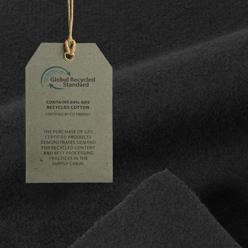 Adam Hall Accessories 0150 EURO - Molton sceniczny EURO "ÖKO", B1 czarny, szerokość 300 cm, zawiera materiał pochodzący z recykl