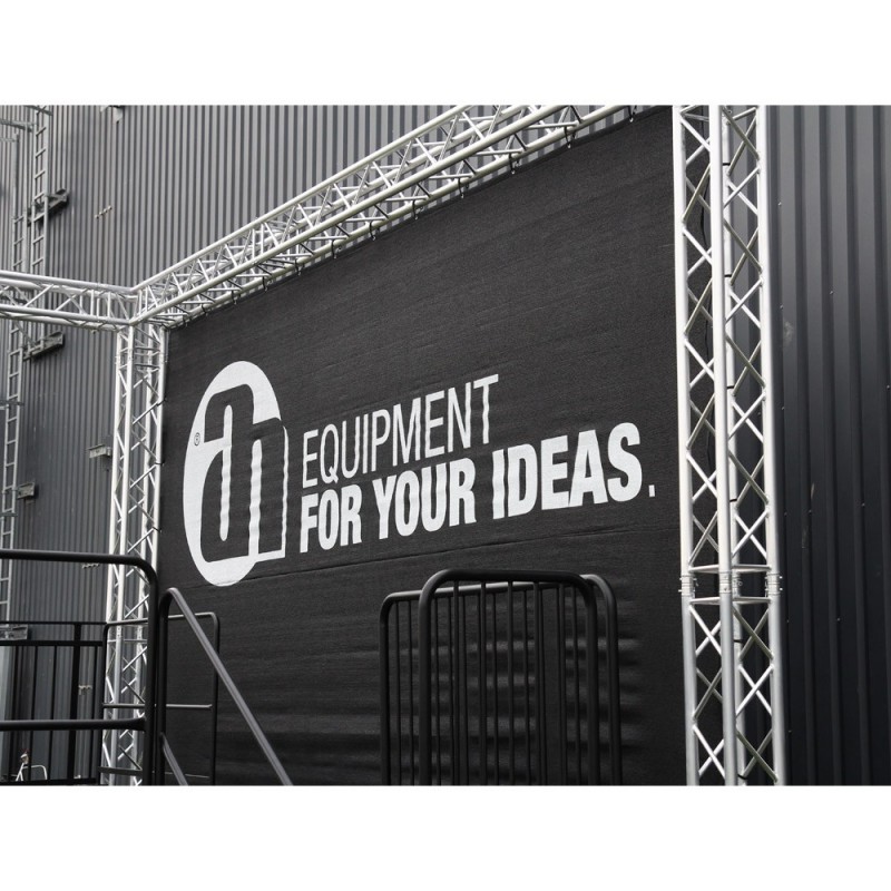 Adam Hall Accessories 0155 X 35 B - Gaza typu 100, 3 x 5 m, z oczkami, czarna - 3