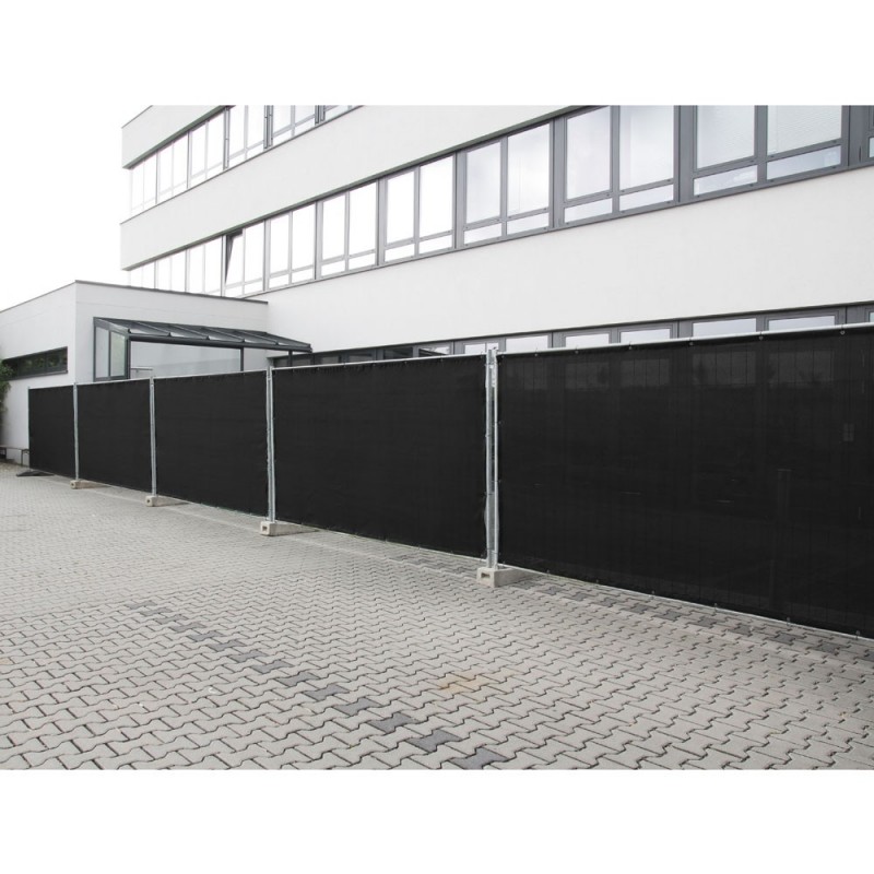 Adam Hall Accessories 0159 X BAU 1 - Osłona ogrodzeniowa, gaza typu 800, 1,76 x 3,41 m, z oczkami, czarna - 3
