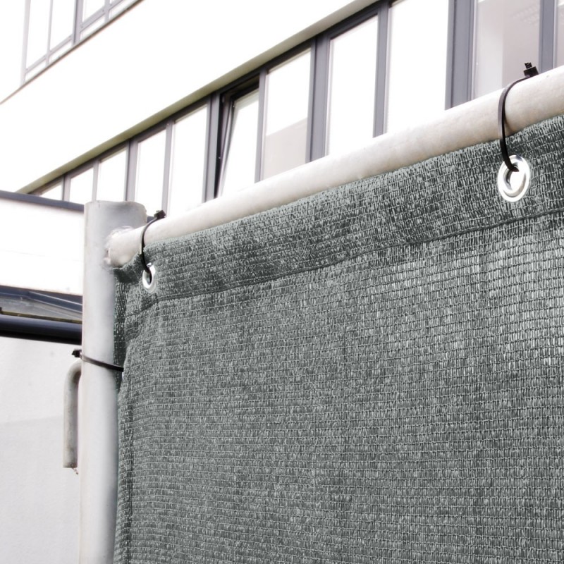 Adam Hall Accessories 0159 X BAU 2 - Osłona ogrodzeniowa, gaza typu 800, 1,76 x 3,41 m, z oczkami, szara - 2