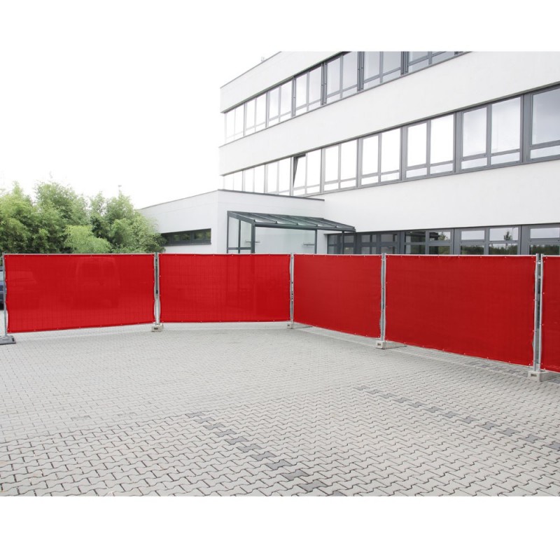 Adam Hall Accessories 0159 X BAU 7 - Osłona ogrodzeniowa, gaza typu 800, 1,76 x 3,41 m, z oczkami, czerwona - 4