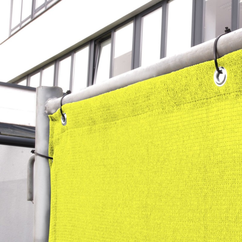 Adam Hall Accessories 0159 X BAU 9 - Osłona ogrodzeniowa, gaza typu 800, 1,76 x 3,41 m, z oczkami, żółta - 2