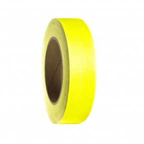 Adam Hall Accessories 58065 NYEL - Taśma klejąca Gaffer, żółta neonowa, 38mm x 25 m - 1