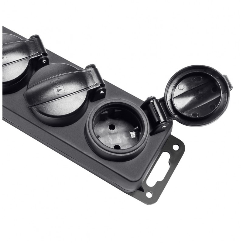 Adam Hall Accessories 8747 IP 5 - 5-gniazdkowa listwa zasilająca, stopień ochrony IP44 - 3