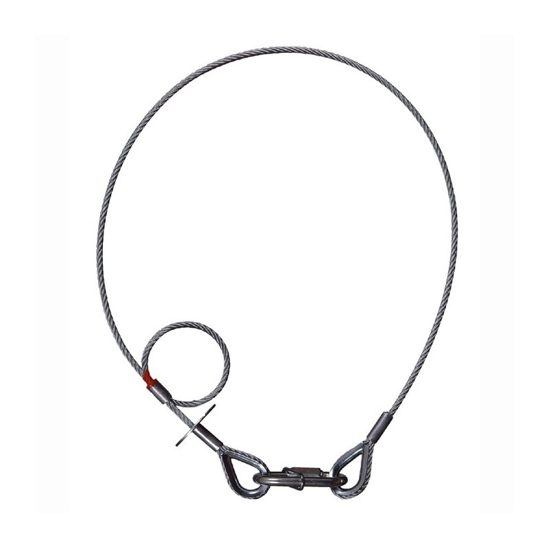 Adam Hall Accessories S 33060 SK - Lina zabezpieczająca 3 mm z hamulcem na wypadek upadku i ogniwem łańcuchowym, długość: 0,6 m 