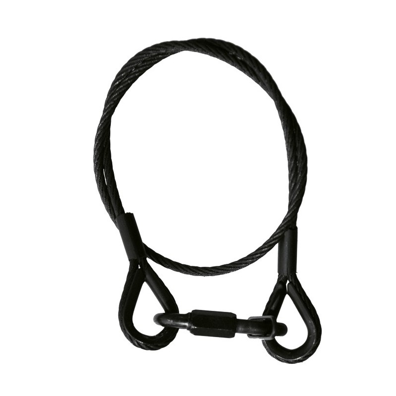 Adam Hall Accessories S 45062 B - Lina stalowa 4 mm z ogniwem zakręcanym, długość: 0,6 m, czarna - 1