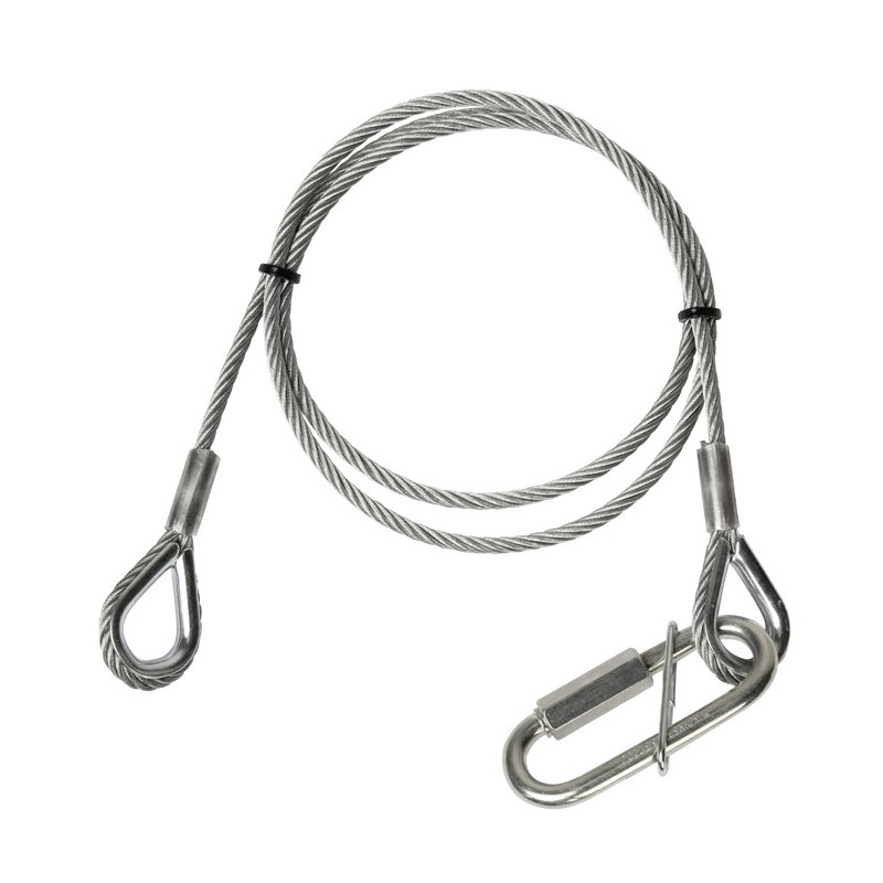 Adam Hall Accessories S 45100 - Lina zabezpieczająca 4 mm z ogniwem zakręcanym, 1 m - 1