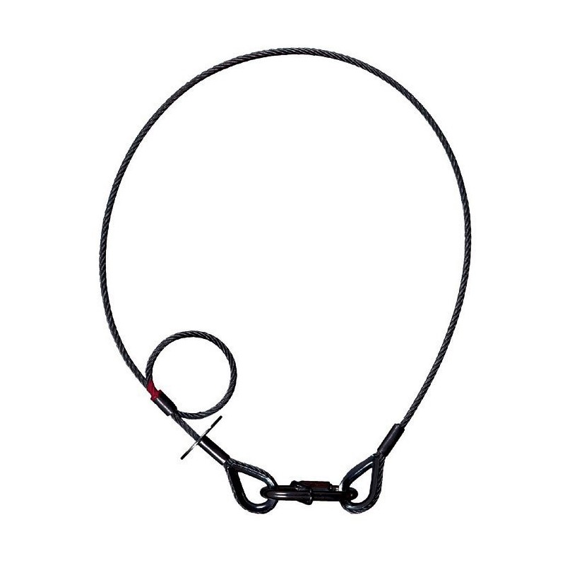 Adam Hall Accessories S 58062 SKB - Lina bezpieczeństwa Saveking® 5mm , 0,6m, naparstek po obu stronach, czarny - 1