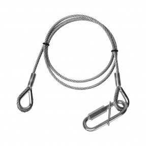 Adam Hall Accessories S 66100 - Lina zabezpieczająca 6 mm z ogniwem skręcanym, 1 m - 1