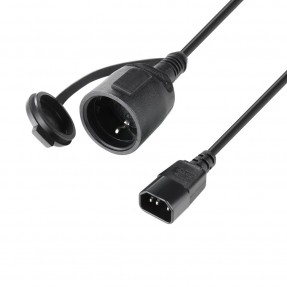 Adam Hall Cables 8101 KI 0050 - Kabel do urządzeń nienagrzewających się CEE 7 IP44 – C14, 0,5 m - 1