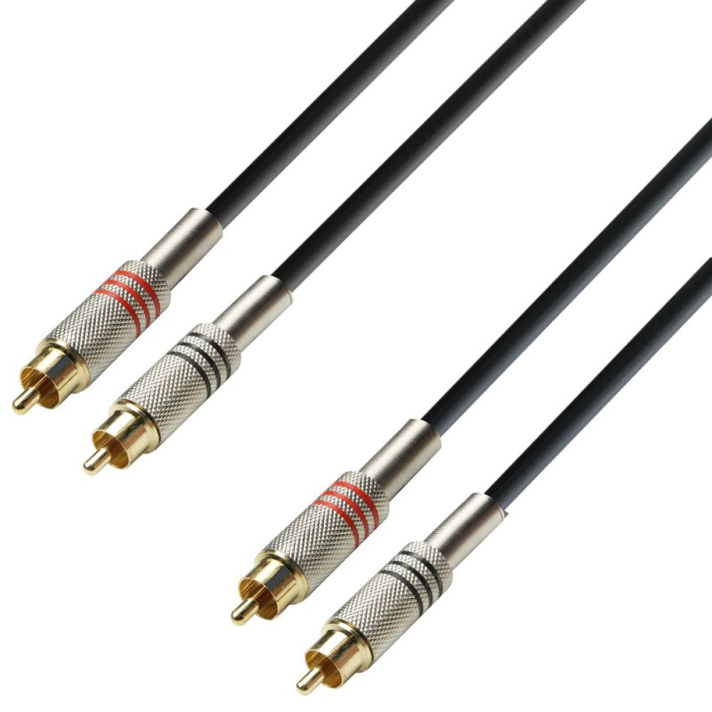 Adam Hall Cables 3 STAR TCC 0100 - Kabel audio 2 x cinch męskie – 2 x cinch męskie, 1 m - 1