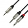 Adam Hall Cables 4 STAR YWPP 0090 - Kabel audio REAN jack stereo 3,5 mm – 2 x jack mono 6,3 mm, 0,9 m - 1